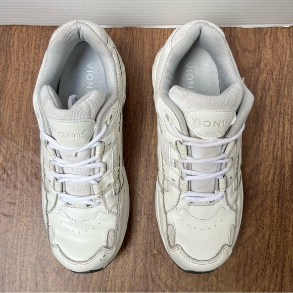 Vionic 23walk White Leather Walking Athletic Shoes Size 9 - Picture 4 of 17
